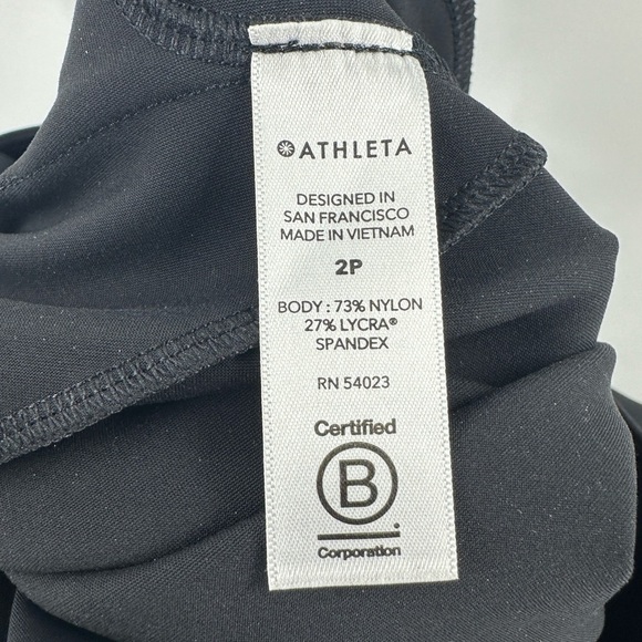 Athleta Womens Stellar Flare Trouser Pants Size 2 Petite Black Zip Leg Stretch - Picture 7 of 12